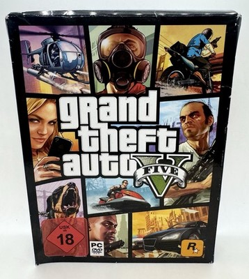Grand Theft Auto V GTA 5 PC 7-Disc Box Sammleredition CDs Top Zustand retro
