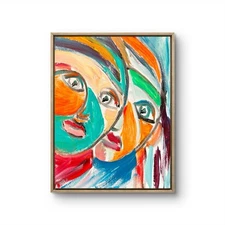 11 x 14 EXPRESSIONISM Abstract Original Handmade-Signed  Colorful Art Painting