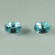 1.5 cts blue Apatite 6x4 mm faceted oval lot Madagascar