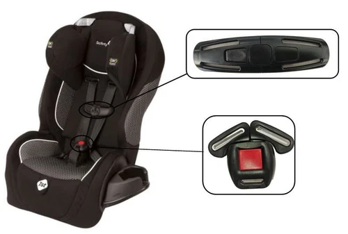 Replacement for Britax Marathon & Click Tight Seat Harness Chest Clip&Buckle Set