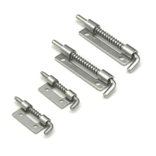 Spring Loaded Bolt Cabinet Flat Spring Latch Stainless Steel Industrial