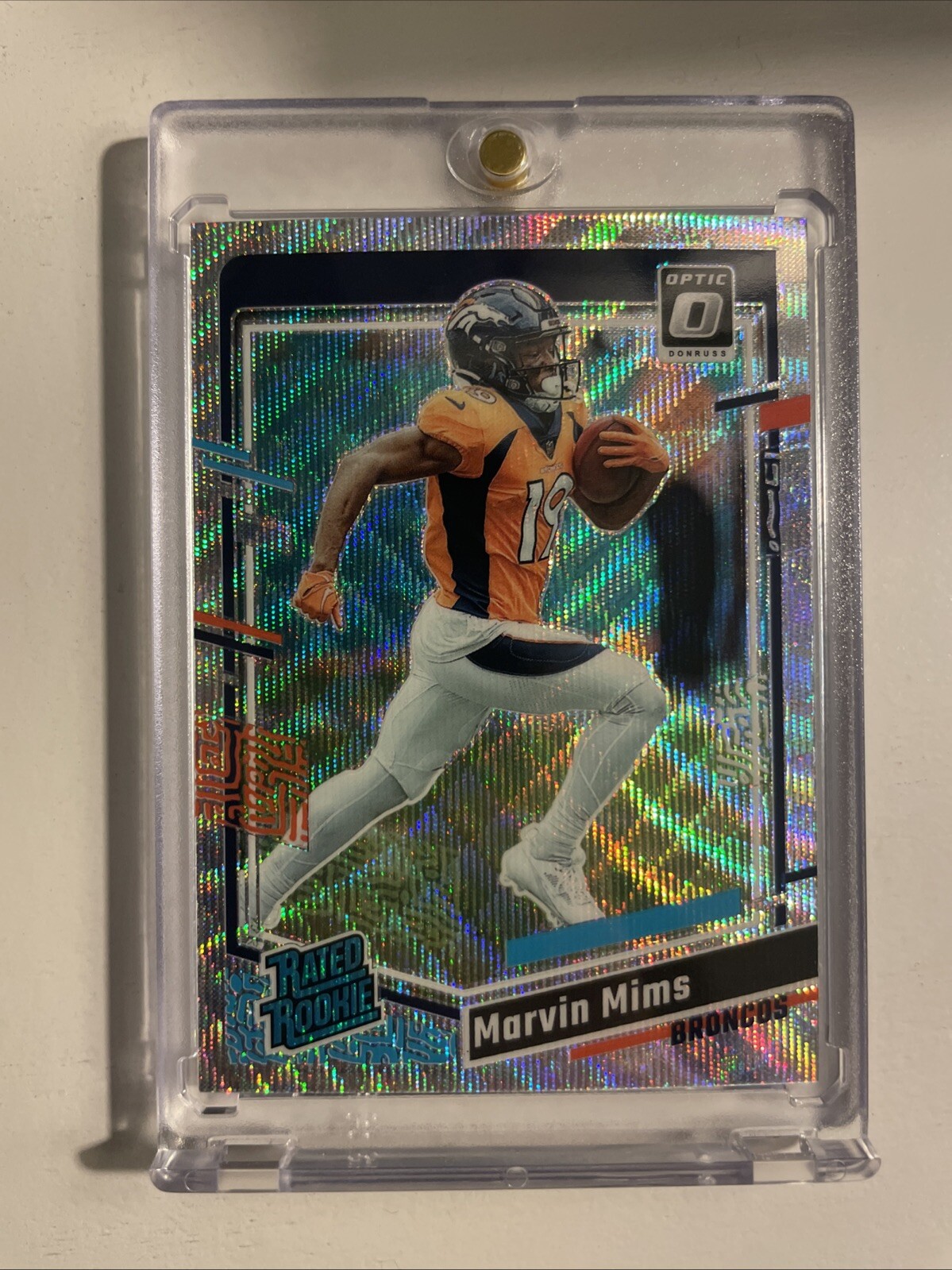 2023 Panini Donruss Optic - Rated Rookie Wave Prizm #231 Marvin Mims /300 (RC)