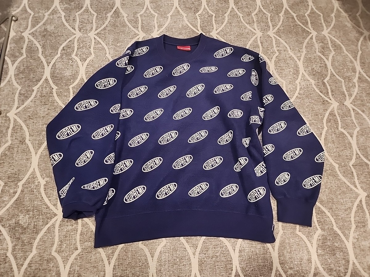supreme Liner Crewneck Washed Navy Mサイズ スウェット
