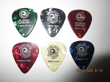 6 Pack Assorted D'Addario Celluloid Guitar Picks, Medium & X-Heavy Gauges #1212