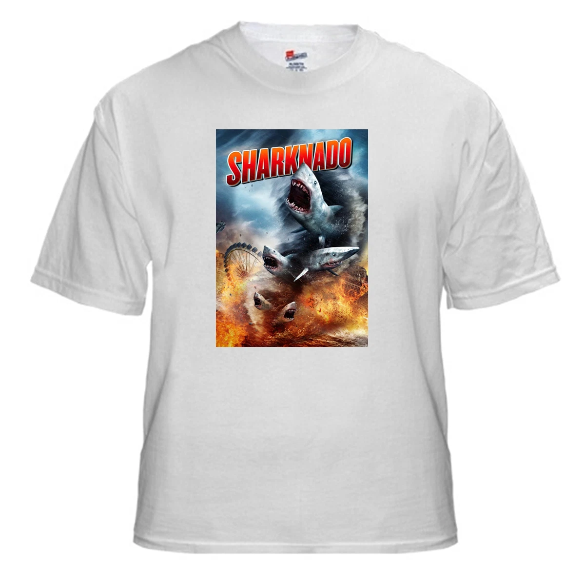 Tee Shirt New Adult Unisex featuring cult classic movie SHARKNADO cotton t- shirt | eBay