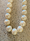 VINTAGE GLASS 44" FAUX PEARL NECKLACE — photo 2