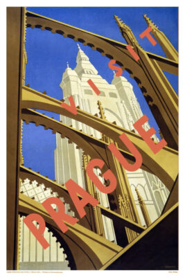 PRAGUE TRAVEL POSTER *2X3 FRIDGE MAGNET* CITY CZECH REPUBLIC BOHEMIA CASTLE TRIP