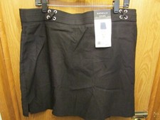 NWT WOMENS RAFAELLA COMFORT STRETCH WAIST BLACK SKORT SIZE XXL LENGTH 19"