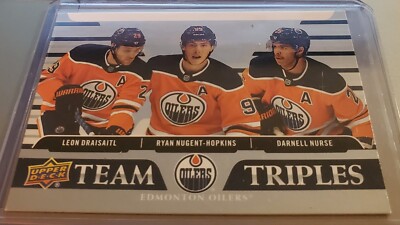 2020-21 Upper Deck Team Triples Oilers Draisaitl, Nugent-Hopkins, Nurse #TT-E2