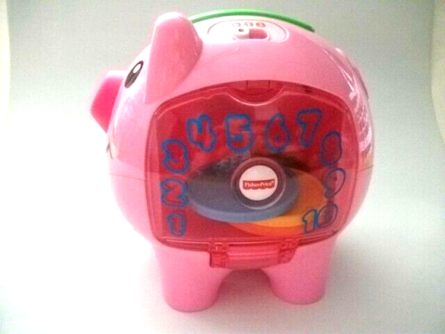Fisher Price Laugh & Learn Smart Stages Piggy Bank With 6 Coins Interactive Toy - Picture 1 of 7