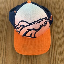 New Era Denver Broncos Ball Cap Sz M / XL 39 ThirtyNFL Horse Logo Orange Blue