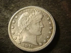 1916-D BU AU Lusterous Barber Liberty Quarter Dollar Full Headband RBX