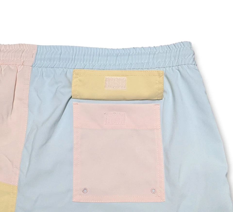 Abercrombie & Fitch Men's XXL Swim Trunks Shorts Color Block Pastel 2X - Image 3 of 4