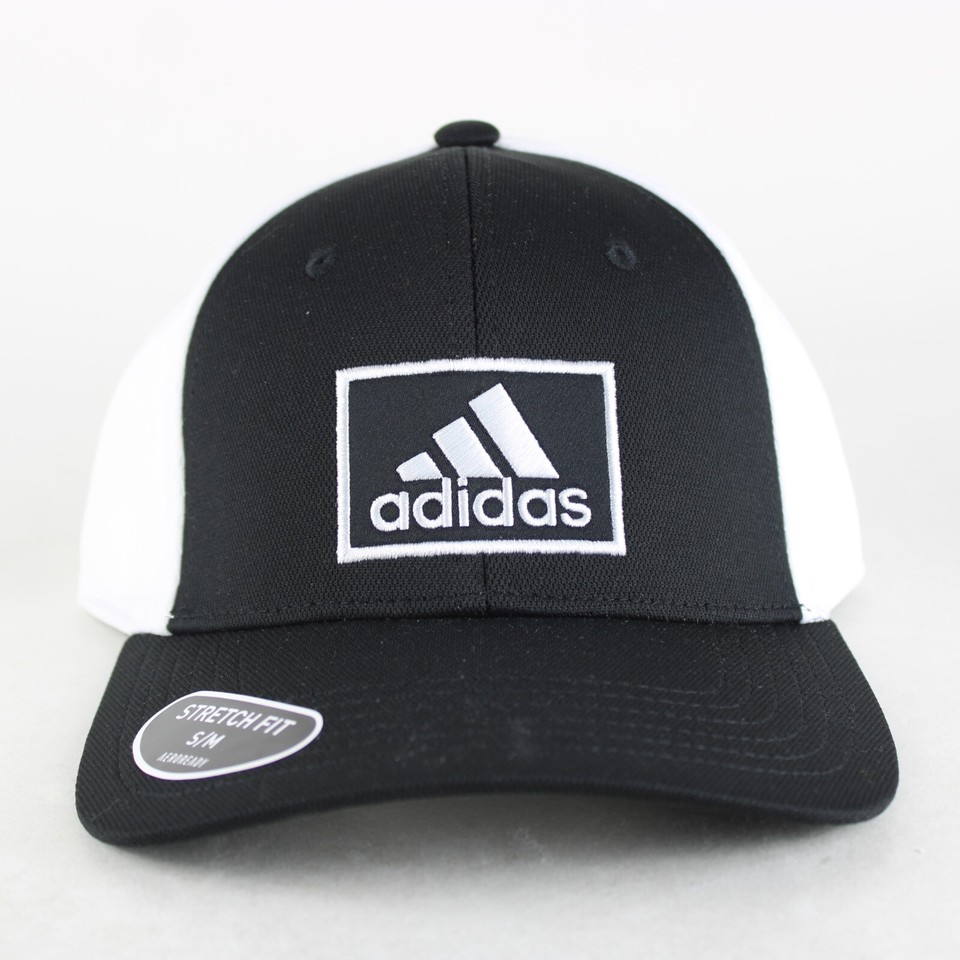 Men's Adidas Golf 2 StretchFit Performance Cap Black/White 980358A eBay