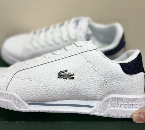 Lacoste Twin Serve White Navy Blue Grey Shoes Sneakers Mens Size US 7 (UK6) New✅ - Picture 3 of 8