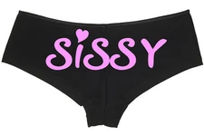Knaughty Knickers Sissy Boyshort Panty Fetish DMLB Slut Cuckold Black Boyshort