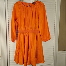 J Crew Womens Fire Lily Palermo Smocked Waist Linen Mini Dress Small