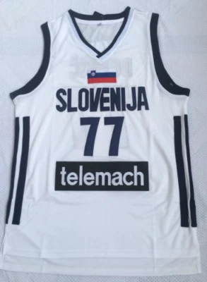 Luka Doncic #77 Slovenia National basketball jersey Men's Stitched White S-6XL