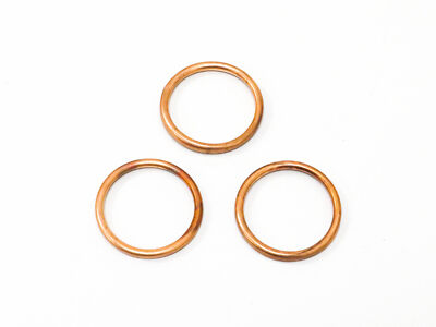 3x Auspuff Kupfer Dichtungen für Kawasaki H1 (3 Zylinder) 1969-1975