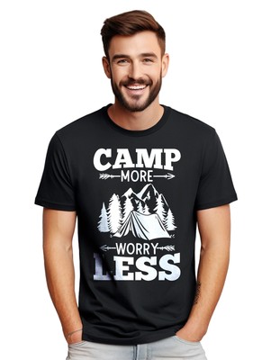 Camp More Worry Less T-Shirt - lustig und Camping-inspiriert! Lustiges T-Shirt, Unisex