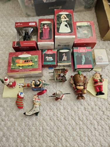 17 HALLMARK KEEPSAKE AND ASSORTED ORNAMENTS Weinermobile Etc