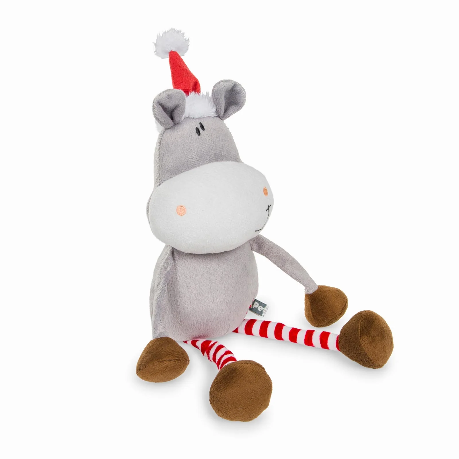 Petface Cuddles Donkey Christmas Puppy Dog Toy with Squeaker Xmas Gift