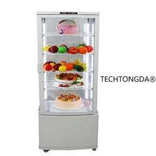 TECHTONGDA® Vertical Refrigerated Cake Display Cabinet 56.8 Gallon LED Light
