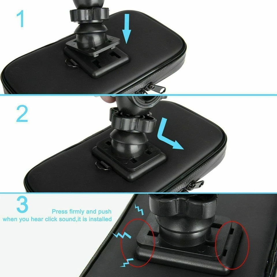 360° Motorbike bike Bicycle Waterproof Phone Mount Case Holder For Mobile Phones - Image 4 of 4