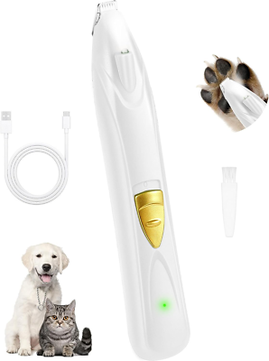 Dog Vacuum For Shedding Grooming Pet Paws Trimmer With LED Light