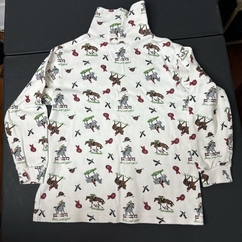 Vintage kids horse turtle neck long sleeve shirt 1st place sz 10/12 - Picture 2 of 6
