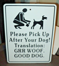 ALLSIGNS Please Pick Up After Your Dog BRAND NEW: Metal Sign: 9" x 12"