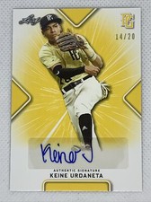 2021 LEAF PERFECT GAME YELLOW KEINE URDANETA PAPER RC AUTO # 14/20