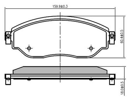 NAP Front Brake Pad Set for Fiat Talento 1.6 Litre May 2016 to April 2020 - Picture 1 of 8