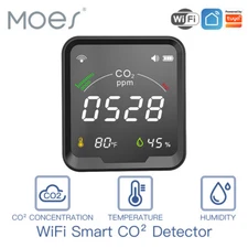 MOES WiFi Smart Carbon Dioxide Detector Air Quality Monitor Tester CO2 Alarm APP