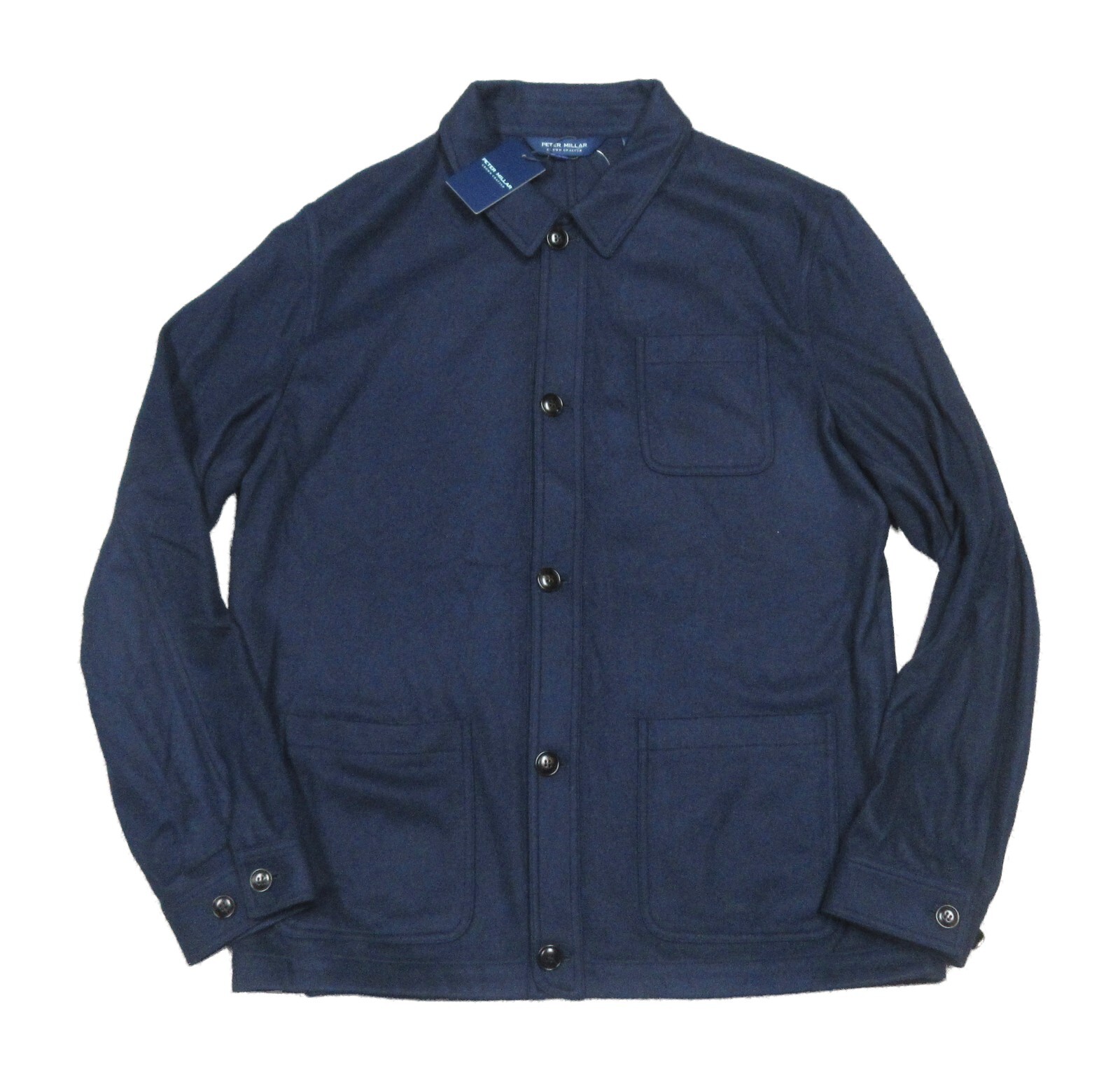 Peter Millar Men's Navy Artisan Crown Crafted Cashmere Chore Coat Jacket $1395