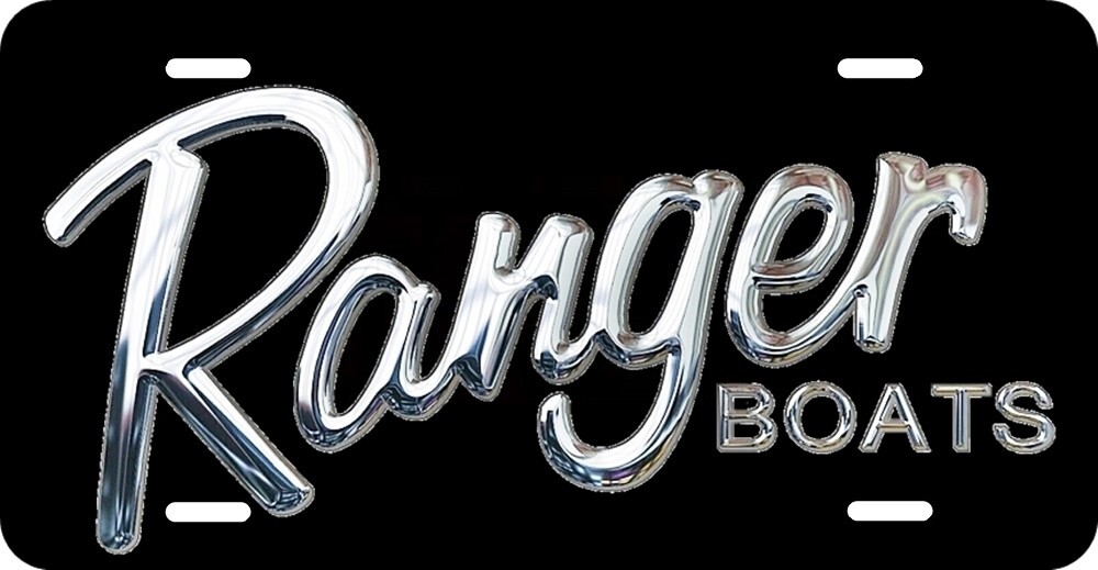 Ranger Boats Black & Chrome Sublimated License Plate eBay