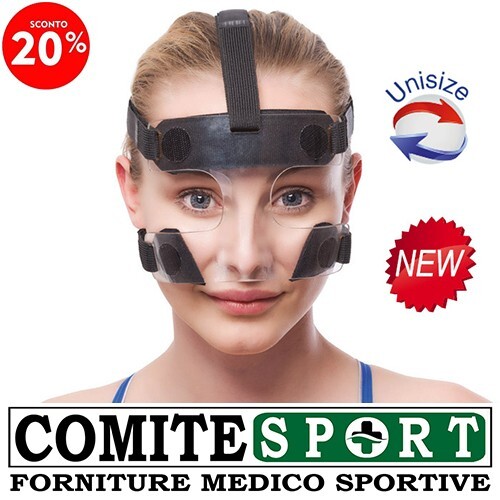 Maschera Protettiva Paranaso Regolabile - Policarbonato Trasparente, Per Sport Di Contatto - Foto 9