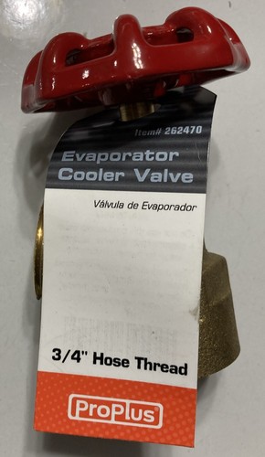 ProPlus 3/4" Evaporative Cooler Valve-Thread Inlet & Outlet With 1/8” Side Tap - Picture 2 of 5