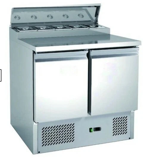 Belegstation (Kühltruhe mit Salatanrichte) ECO 900 + Einsatz 5 x 1/6 GN Behälter