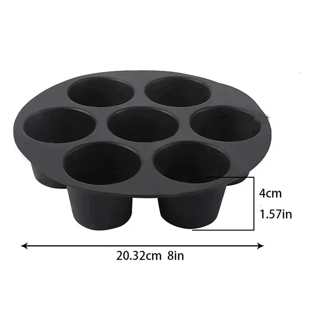 Air Fryer Accessories 7 With Cake Cup Mold Silicone 7 Even Round Muffin Cup Mold Air Fryer Accessories 7 With Cake Cup Mold Silicone 7 Even Round Muffin Cup Mold