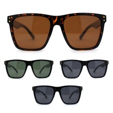 Polarized Mens Gentlemans Horn Rim Plastic Hipster Sunglasses