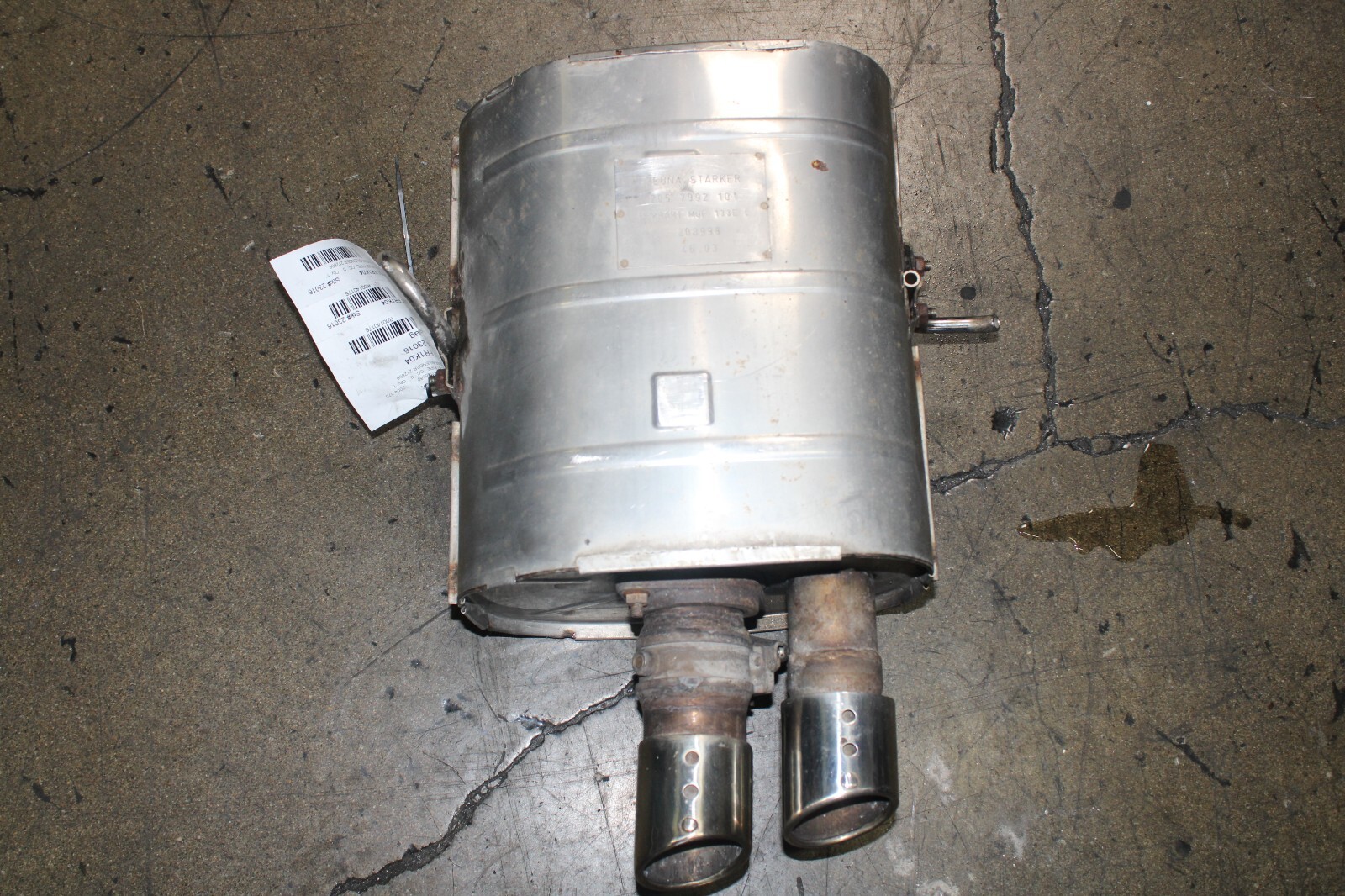Ferrari 575, LH, Left, Rear Muffler, Used, P/N 212806