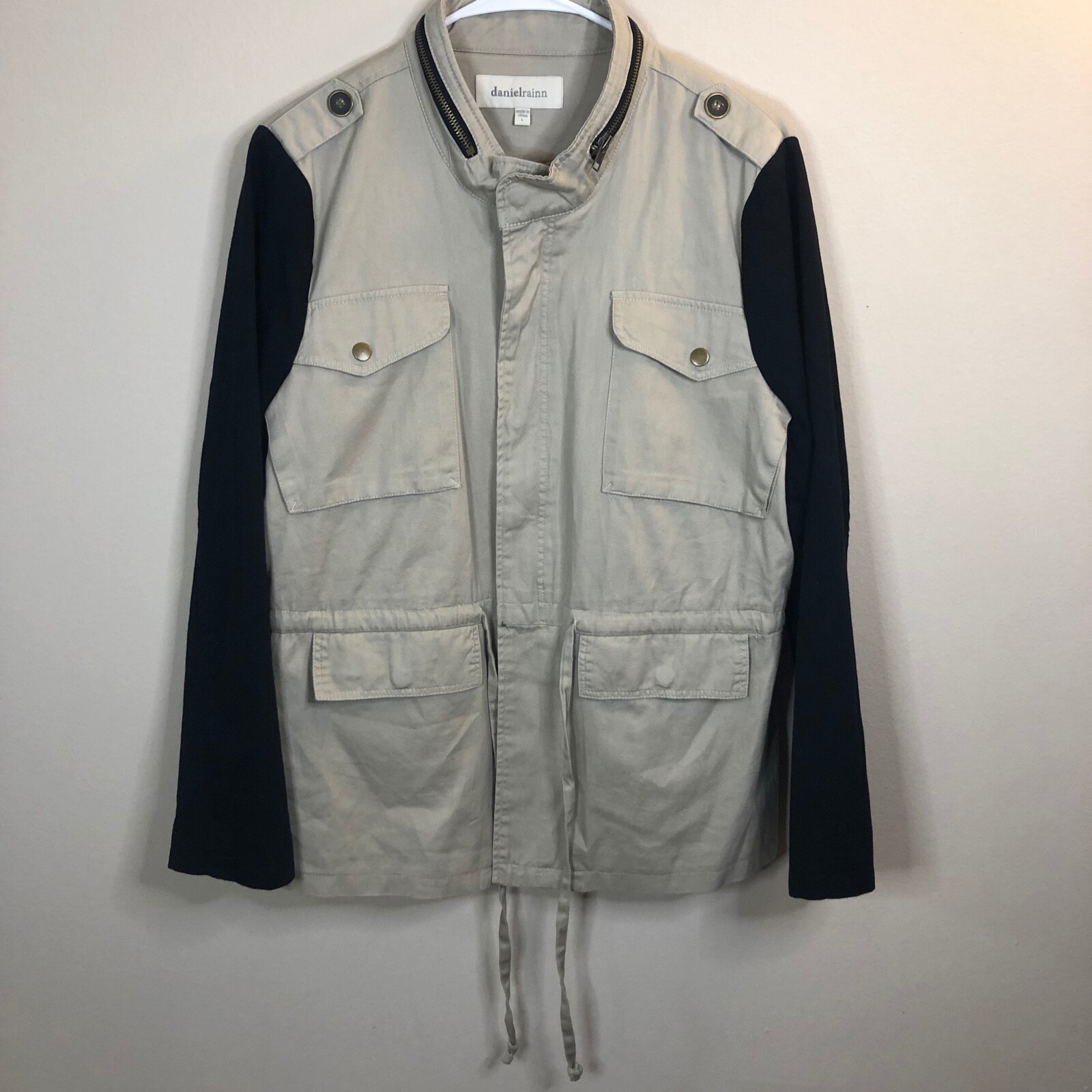 Danielrainn Khaki & Black Utility Jacket Sz Large | eBay