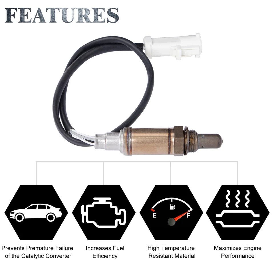 Sensor de oxígeno delantero trasero aguas arriba aguas abajo 4 piezas para Ford Mazda Mercury Lincoln Foto 2 de 4