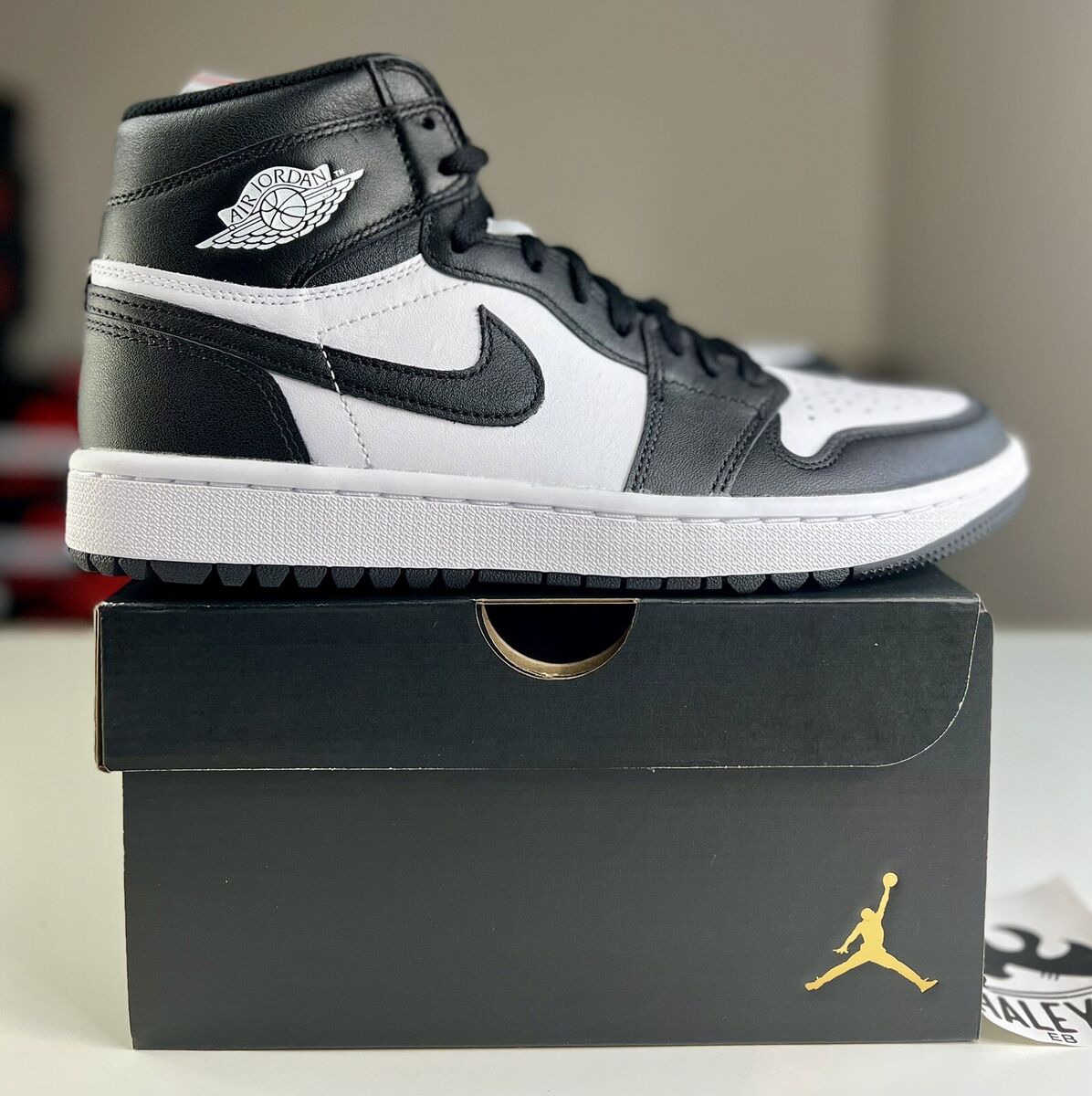 NEW Nike Air Jordan 1 High Golf Black White Panda | Men's NEW Nike Air Jordan 1 High Golf Black White Panda | Men's