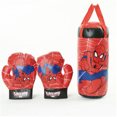 Kind Avengers Spiderman Boxhandschuhe Boxsack Set Hängend Boxing Sport Spielzeug