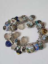 Silber Armband Bettelarmband Email Diverse Städte Und Länder Wappen Charivari