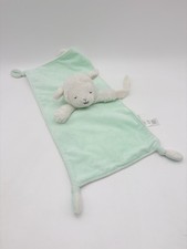 Carters Lamb lovey White Blue Rectangle Baby Nursery Plush Toy Knot Twist