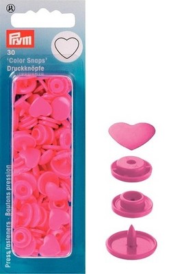Prym Druckknöpfe COLOR SNAP HERZ - pink