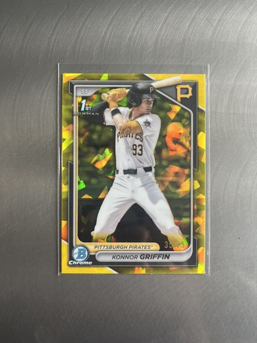 Konnor Griffin [Yellow Refractor] #BDC-22 card from 2024 Bowman Draft Chrome